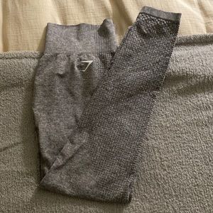 Gray seamless full length gymshark leggings